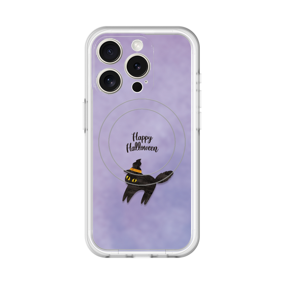 スリムプロテクションプレミアムケース with MagSafe［ Happy Halloween - Black cat ］