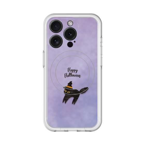 スリムプロテクションプレミアムケース with MagSafe［ Happy Halloween - Black cat ］