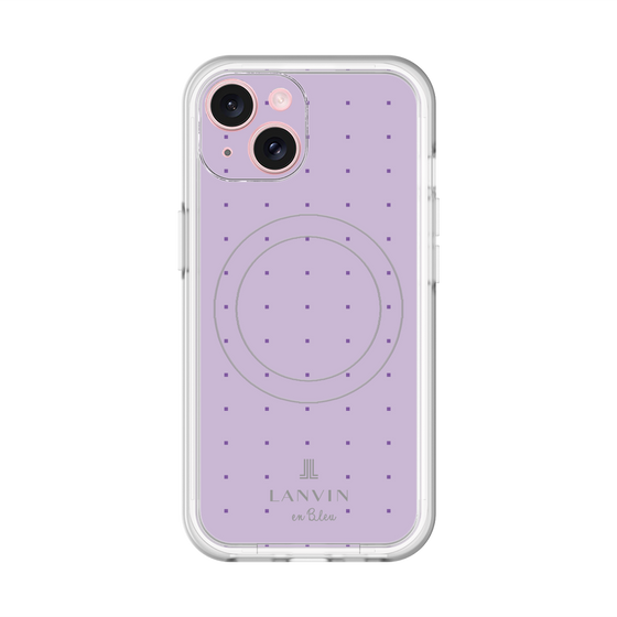 スリムプロテクションプレミアムケース with MagSafe［ LANVIN en Bleu Tiny dots Purple - ランバン ドット パープル ］