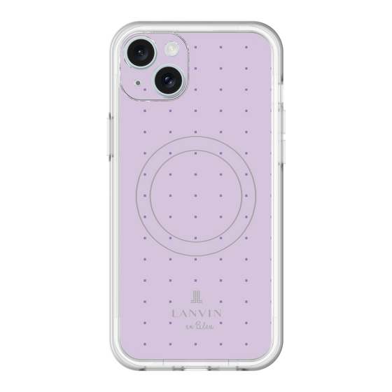 スリムプロテクションプレミアムケース with MagSafe［ LANVIN en Bleu Tiny dots Purple - ランバン ドット パープル ］