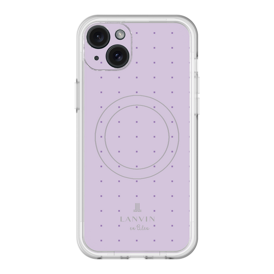 スリムプロテクションプレミアムケース with MagSafe［ LANVIN en Bleu Tiny dots Purple - ランバン ドット パープル ］