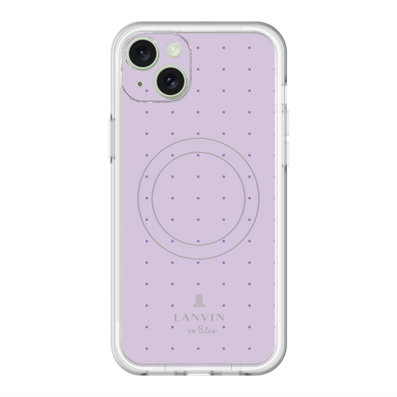 スリムプロテクションプレミアムケース with MagSafe［ LANVIN en Bleu Tiny dots Purple - ランバン ドット パープル ］