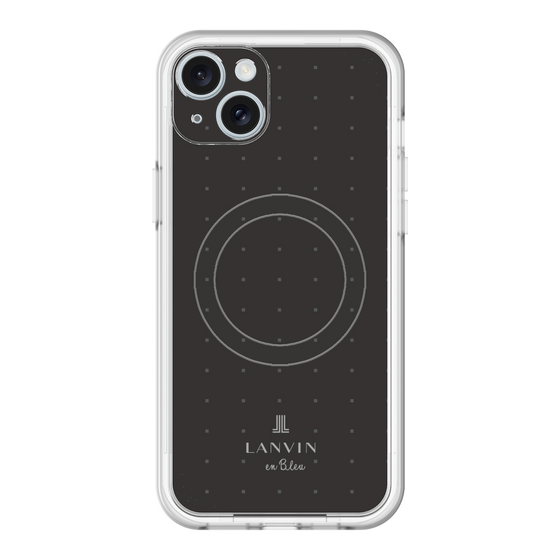 スリムプロテクションプレミアムケース with MagSafe［ LANVIN en Bleu Tiny dots Black - ランバン ドット ブラック ］