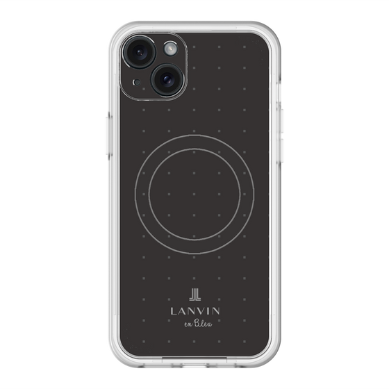 スリムプロテクションプレミアムケース with MagSafe［ LANVIN en Bleu Tiny dots Black - ランバン ドット ブラック ］