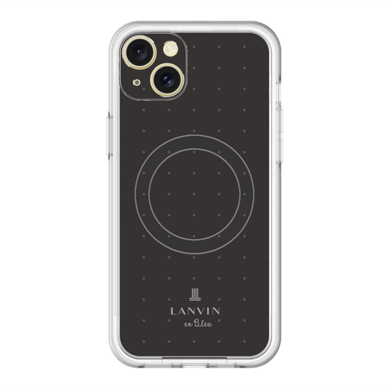 スリムプロテクションプレミアムケース with MagSafe［ LANVIN en Bleu Tiny dots Black - ランバン ドット ブラック ］