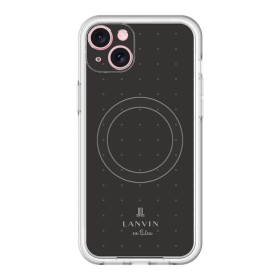 スリムプロテクションプレミアムケース with MagSafe［ LANVIN en Bleu Tiny dots Black - ランバン ドット ブラック ］