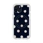 スリムプロテクションプレミアムケース with MagSafe［ 水彩ドット・レトロカラー - Navy ］