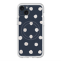 スリムプロテクションプレミアムケース with MagSafe［ 水彩ドット・レトロカラー - Navy ］
