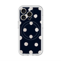 スリムプロテクションプレミアムケース with MagSafe［ 水彩ドット・レトロカラー - Navy ］