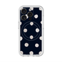 スリムプロテクションプレミアムケース with MagSafe［ 水彩ドット・レトロカラー - Navy ］