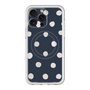 スリムプロテクションプレミアムケース with MagSafe［ 水彩ドット・レトロカラー - Navy ］