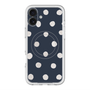 スリムプロテクションプレミアムケース with MagSafe［ 水彩ドット・レトロカラー - Navy ］