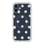 スリムプロテクションプレミアムケース with MagSafe［ 水彩ドット・レトロカラー - Navy ］