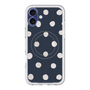 スリムプロテクションプレミアムケース with MagSafe［ 水彩ドット・レトロカラー - Navy ］