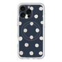 スリムプロテクションプレミアムケース with MagSafe［ 水彩ドット・レトロカラー - Navy ］