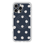 スリムプロテクションプレミアムケース with MagSafe［ 水彩ドット・レトロカラー - Navy ］