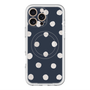 スリムプロテクションプレミアムケース with MagSafe［ 水彩ドット・レトロカラー - Navy ］