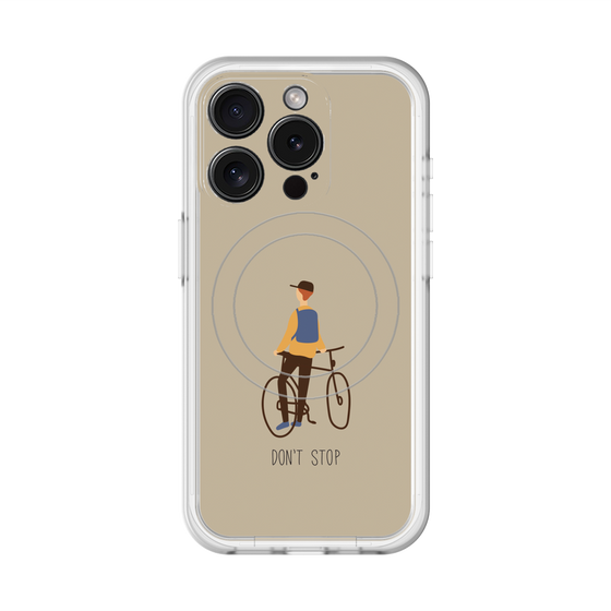 スリムプロテクションプレミアムケース with MagSafe［ Dont stop - Brown ］