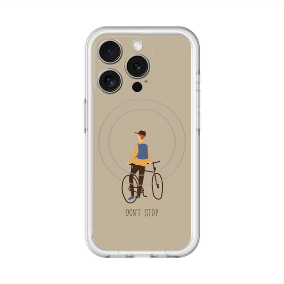 スリムプロテクションプレミアムケース with MagSafe［ Dont stop - Brown ］