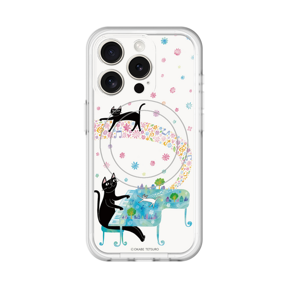スリムプロテクションプレミアムケース with MagSafe［ おかべてつろう - 黒猫クロのとおりみち ］