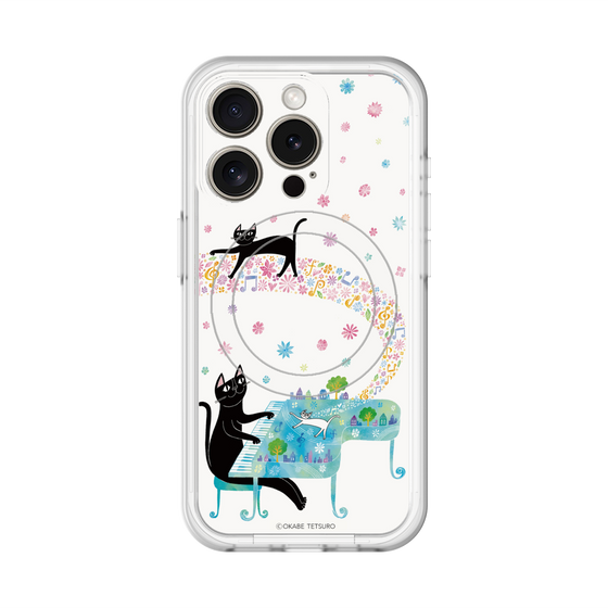 スリムプロテクションプレミアムケース with MagSafe［ おかべてつろう - 黒猫クロのとおりみち ］