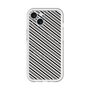 スリムプロテクションプレミアムケース with MagSafe［ Small Stripe - Gray × Black ］