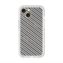 スリムプロテクションプレミアムケース with MagSafe［ Small Stripe - Gray × Black ］