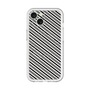 スリムプロテクションプレミアムケース with MagSafe［ Small Stripe - Gray × Black ］