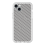 スリムプロテクションプレミアムケース with MagSafe［ Small Stripe - Gray × Black ］