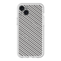 スリムプロテクションプレミアムケース with MagSafe［ Small Stripe - Gray × Black ］