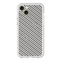 スリムプロテクションプレミアムケース with MagSafe［ Small Stripe - Gray × Black ］