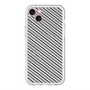 スリムプロテクションプレミアムケース with MagSafe［ Small Stripe - Gray × Black ］