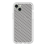 スリムプロテクションプレミアムケース with MagSafe［ Small Stripe - Gray × Black ］