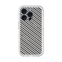 スリムプロテクションプレミアムケース with MagSafe［ Small Stripe - Gray × Black ］