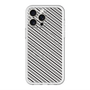 スリムプロテクションプレミアムケース with MagSafe［ Small Stripe - Gray × Black ］