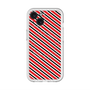 スリムプロテクションプレミアムケース with MagSafe［ Small Stripe - Red × Black ］
