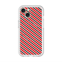 スリムプロテクションプレミアムケース with MagSafe［ Small Stripe - Red × Black ］