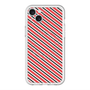スリムプロテクションプレミアムケース with MagSafe［ Small Stripe - Red × Black ］