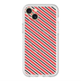 スリムプロテクションプレミアムケース with MagSafe［ Small Stripe - Red × Black ］
