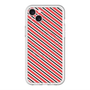 スリムプロテクションプレミアムケース with MagSafe［ Small Stripe - Red × Black ］