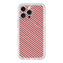 スリムプロテクションプレミアムケース with MagSafe［ Small Stripe - Red × Black ］