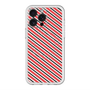 スリムプロテクションプレミアムケース with MagSafe［ Small Stripe - Red × Black ］