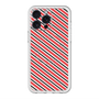 スリムプロテクションプレミアムケース with MagSafe［ Small Stripe - Red × Black ］