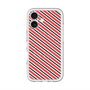 スリムプロテクションプレミアムケース with MagSafe［ Small Stripe - Red × Black ］