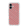 スリムプロテクションプレミアムケース with MagSafe［ Small Stripe - Red × Black ］