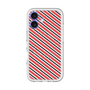 スリムプロテクションプレミアムケース with MagSafe［ Small Stripe - Red × Black ］