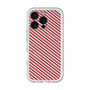 スリムプロテクションプレミアムケース with MagSafe［ Small Stripe - Red × Black ］