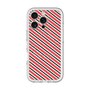 スリムプロテクションプレミアムケース with MagSafe［ Small Stripe - Red × Black ］