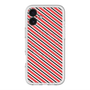 スリムプロテクションプレミアムケース with MagSafe［ Small Stripe - Red × Black ］