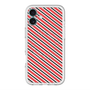 スリムプロテクションプレミアムケース with MagSafe［ Small Stripe - Red × Black ］